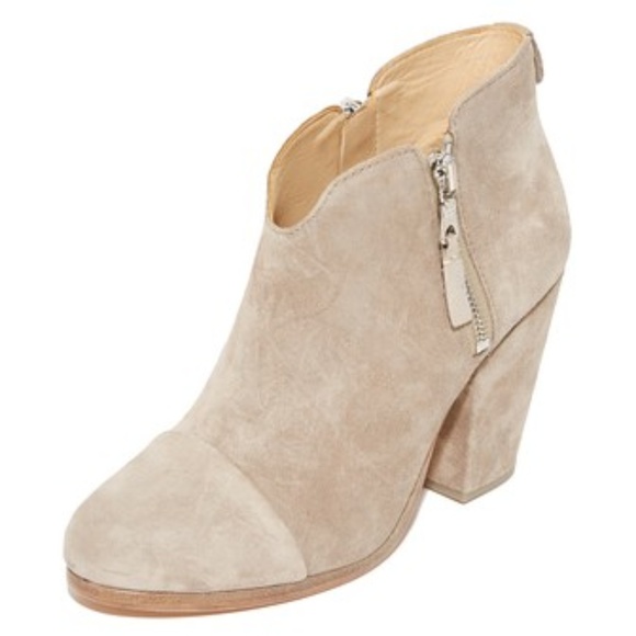 rag & bone Shoes - RAG & BONE Margot Ankle Bootie Stone Waxy Suede
